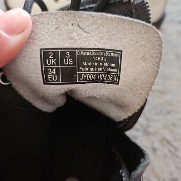 Dr. Marten Kids White 1460 Smooth Leather Lace Up Classic Combat Boots 2 - Picture 10 of 16